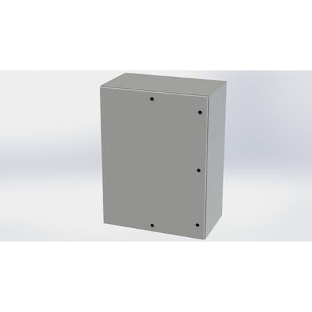Saginaw Control & Engineering 1/4 Turn Latch Electrical Enclosures, 48 in H, 20 in D, 36 in W, NEMA 3R, 4, 12, 13, Carbon Steel SCE-48EL3620LP